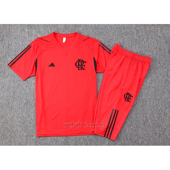 Chandal del Flamengo Manga Corta 2023-2024 Rojo - Pantalon Corto